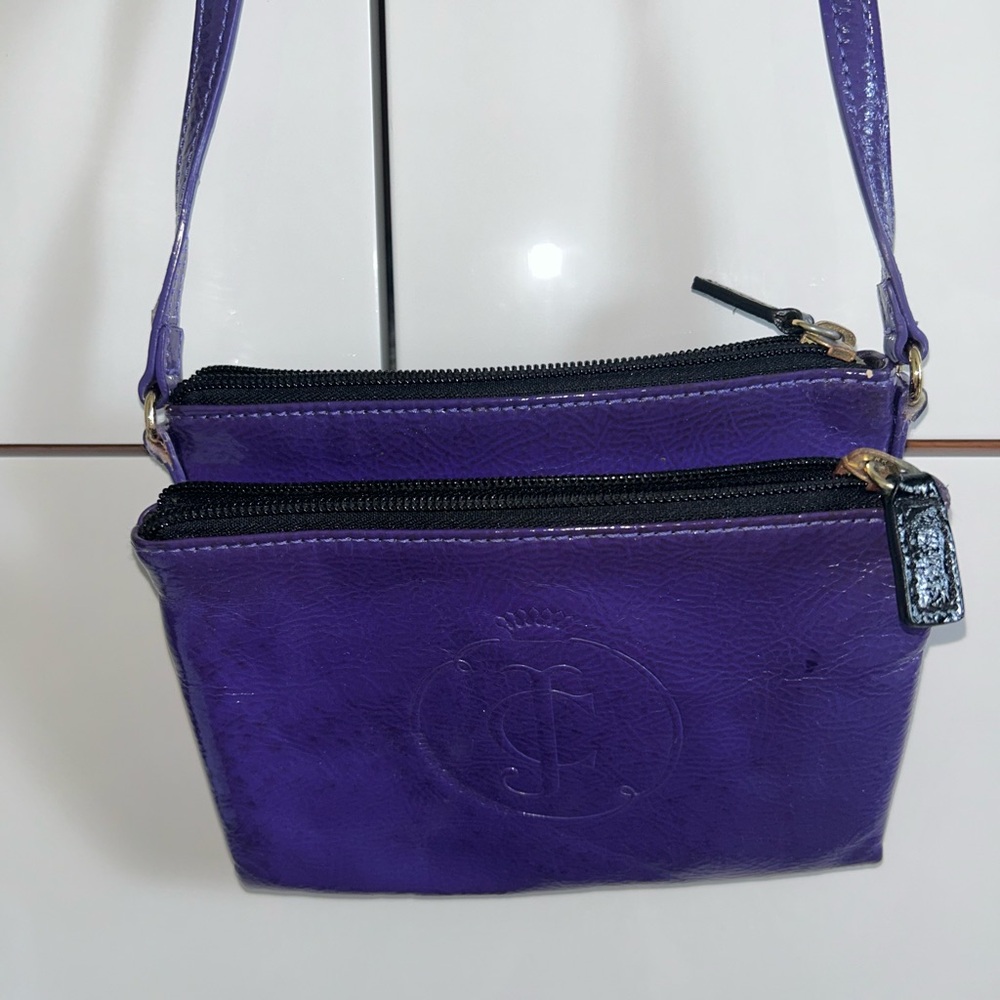 Juicy Couture Purple Leather Crossbody Bag